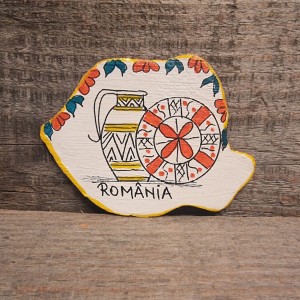 magnet harta României - magnet pictat manual..
